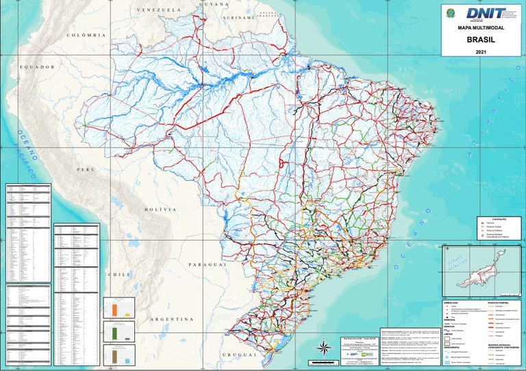 Dnit Publica Mapas Multimodais Referentes A 2021 Fetransul